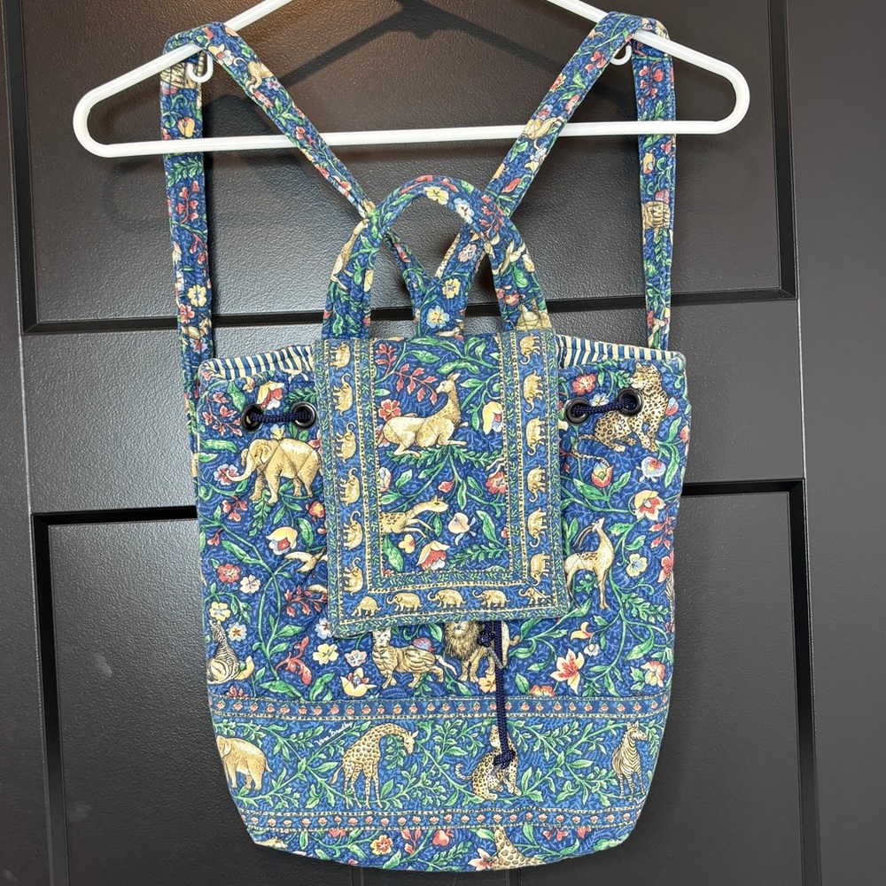 Vintage Vera Bradley “animal kingdom” backpack purse